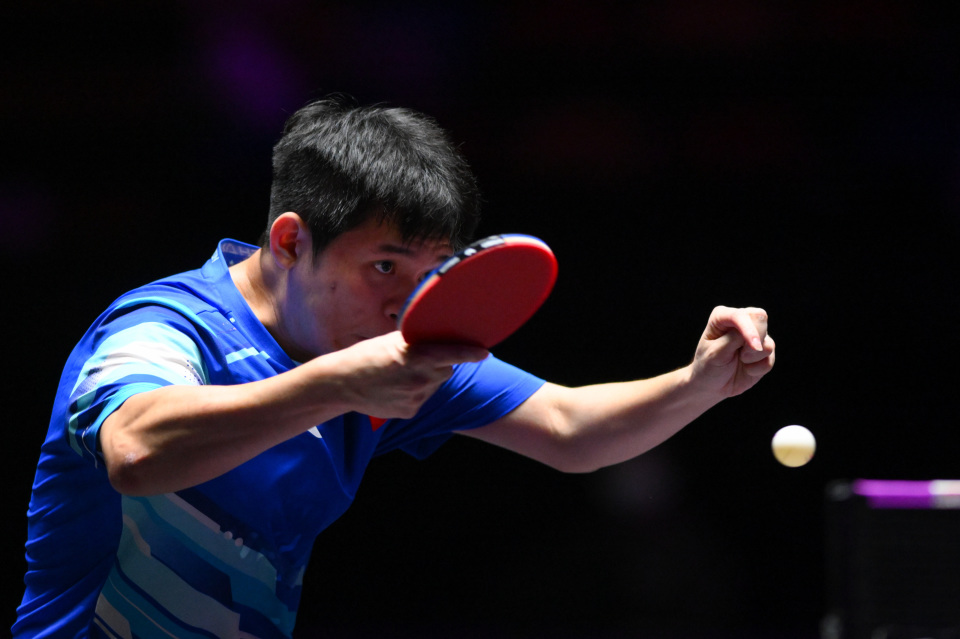 中国选手林, 赛中回球, com